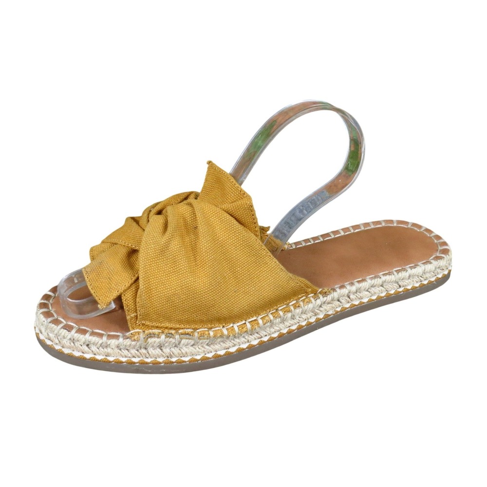 Universal Thread Women Espadrille Slide Sandal 9.5 Casual Summer Mustard Yellow